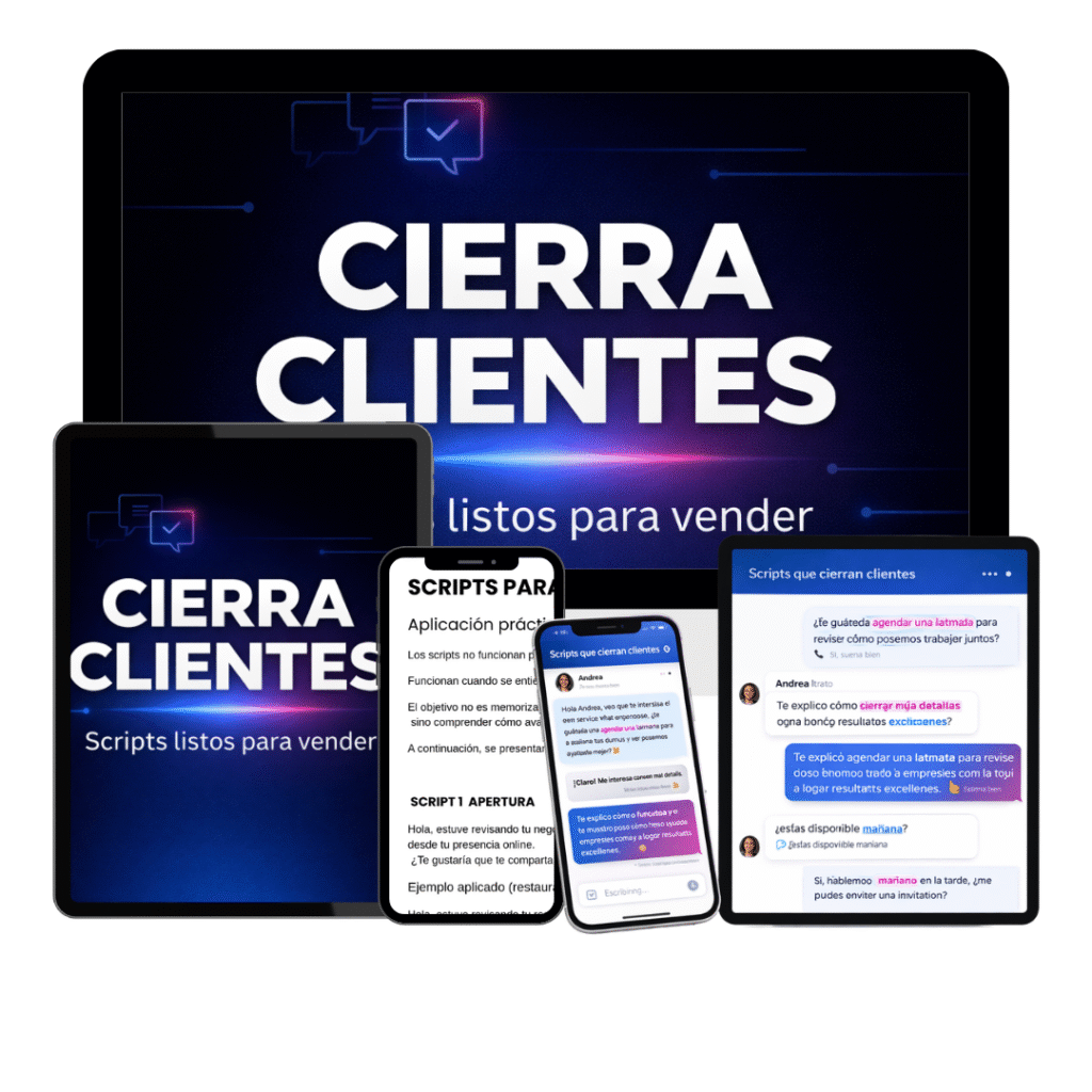 si te pasa esto hablas con clientes pero no responden no sabes cómo iniciar una conversación te quedas en “te aviso” y no cierras sientes que sabes marketing pero no vendes